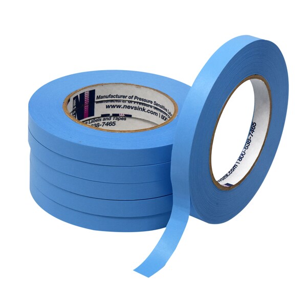 Nevs 1/2 wide x 60yd Blue Labeling Tape, PK6 T-050-Blue - main